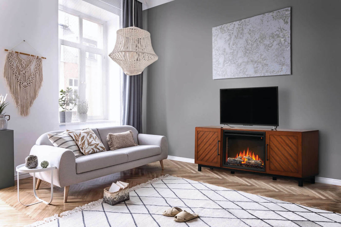 Napoleon Bella Electric Fireplace Media Console - NEFP26-3120WN