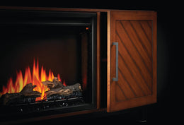 Napoleon Bella Electric Fireplace Media Console flame detail
