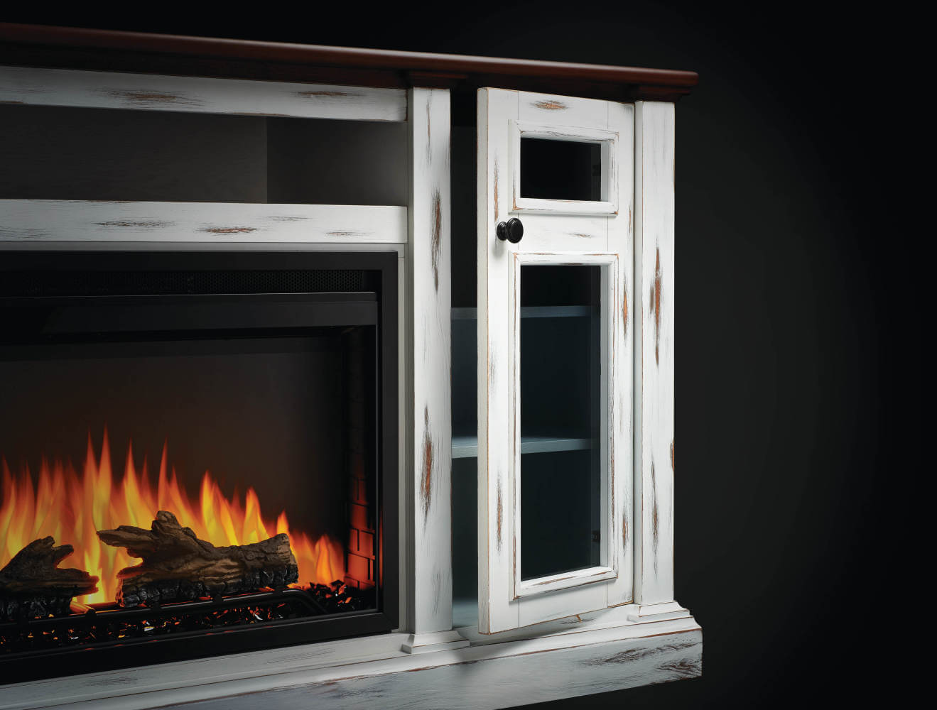 Napoleon Charlotte Electric Fireplace Media Console (FLOOR MODEL) lifestyle view