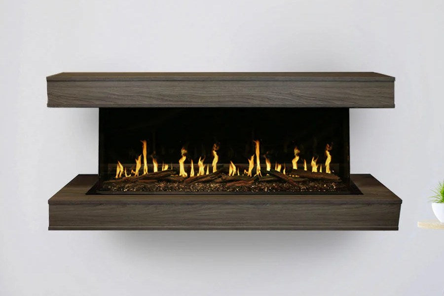 Modern Flames Driftwood Gray Floating Mantel for 52" Orion - WSS-OR52-DW