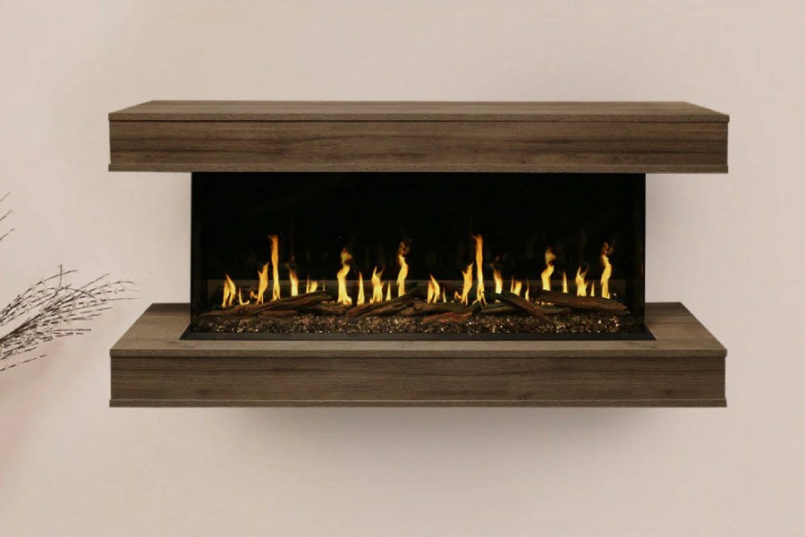 Modern Flames Weathered Walnut Floating Mantel for 52" Orion - WSS-OR52-WW