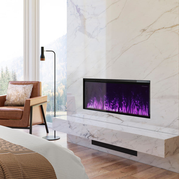 Dimplex 46 inch Linear Opti-Myst Electric Fireplace lifestyle view
