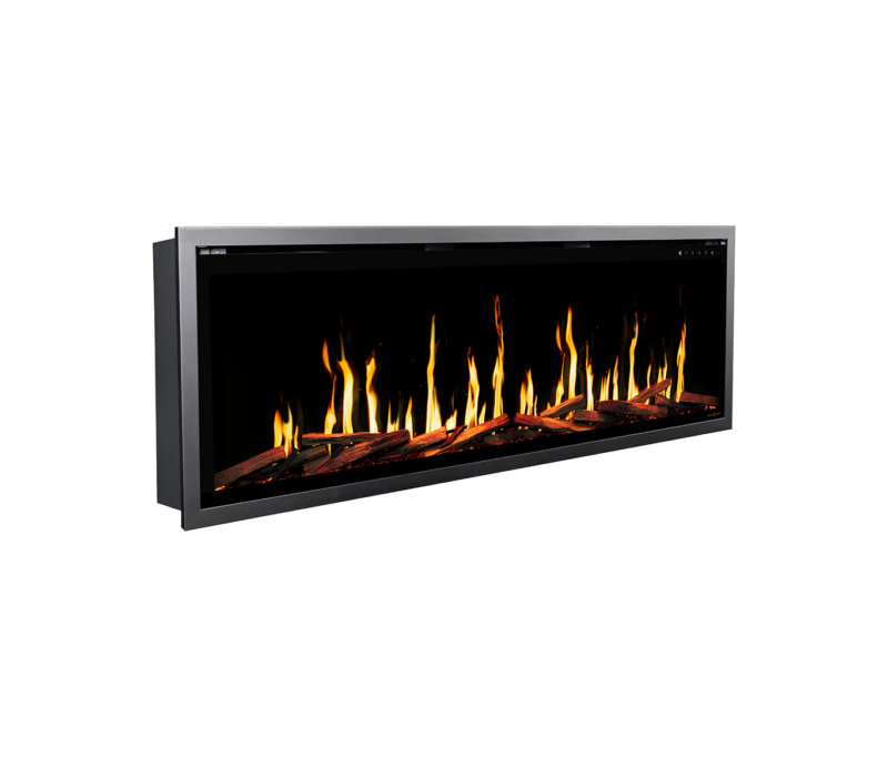 Modern Flames Orion V2 Slim 60 inch Linear Electric Fireplace angled view - OR60-SLIM-V2