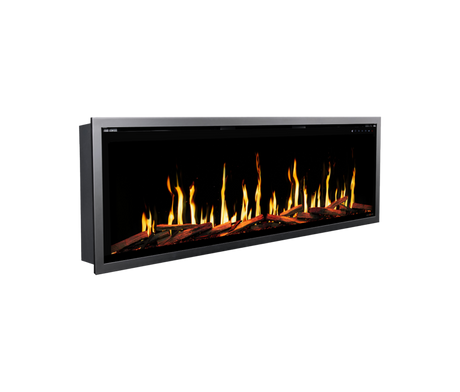 Modern Flames Orion V2 Slim 60 inch Linear Electric Fireplace angled view - OR60-SLIM-V2