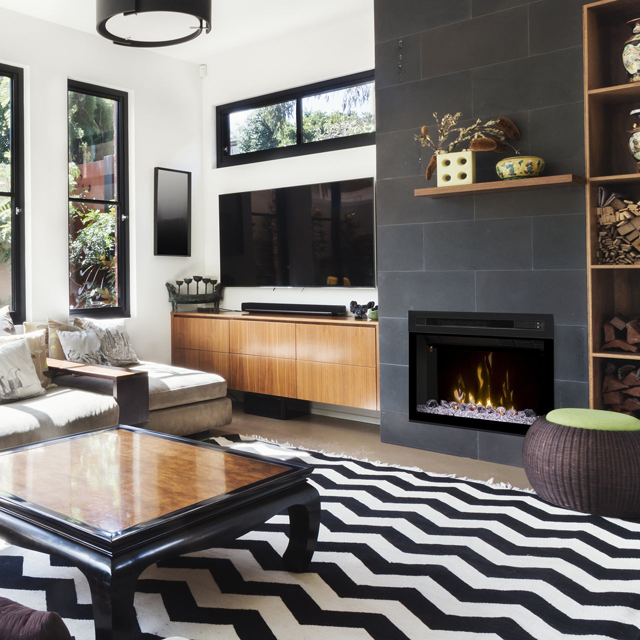 Electric fireplace lifestyle