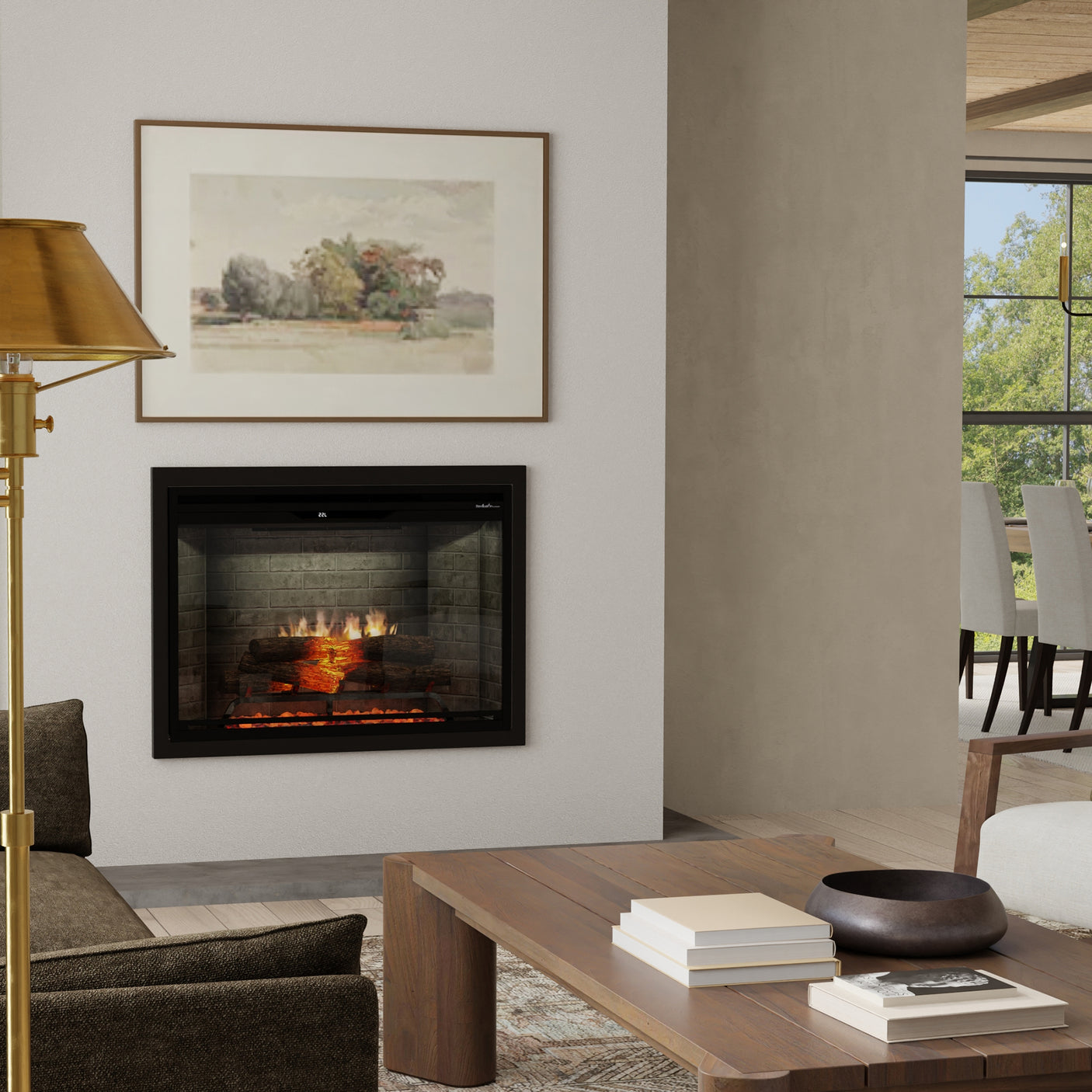 Dimplex Revillusion 36" Portrait Built-in Firebox - Neutral Brick