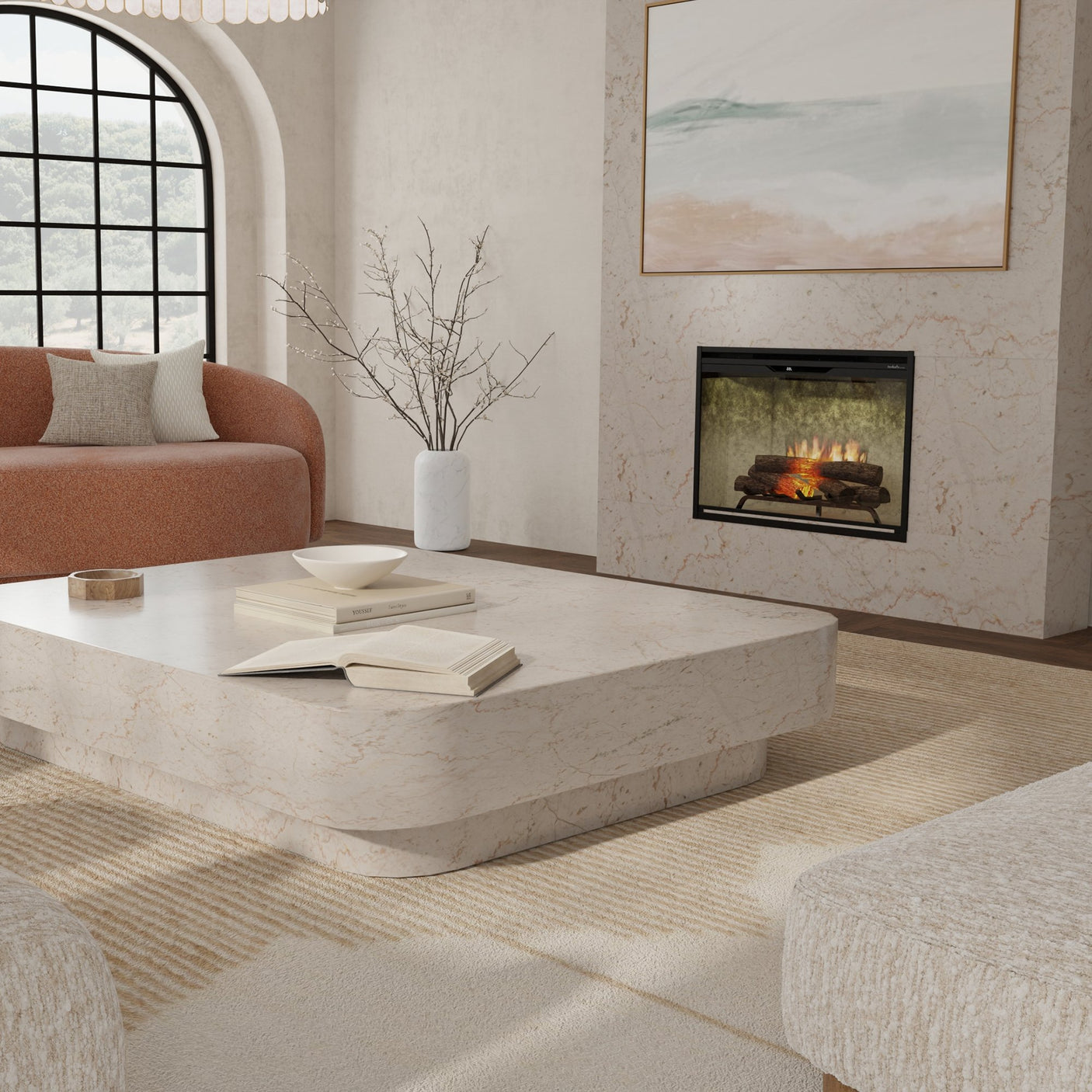 Dimplex Revillusion 36" Built-in Firebox - Weathered Concrete