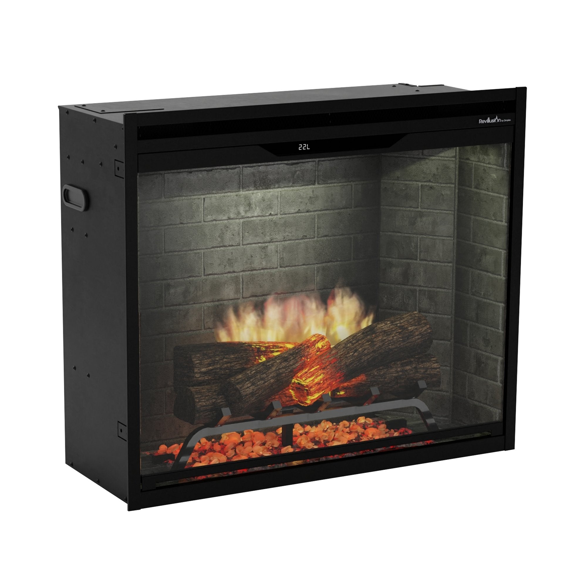 Dimplex Revillusion 30 inch Built-in Firebox - Neutral Brick lifestyle view