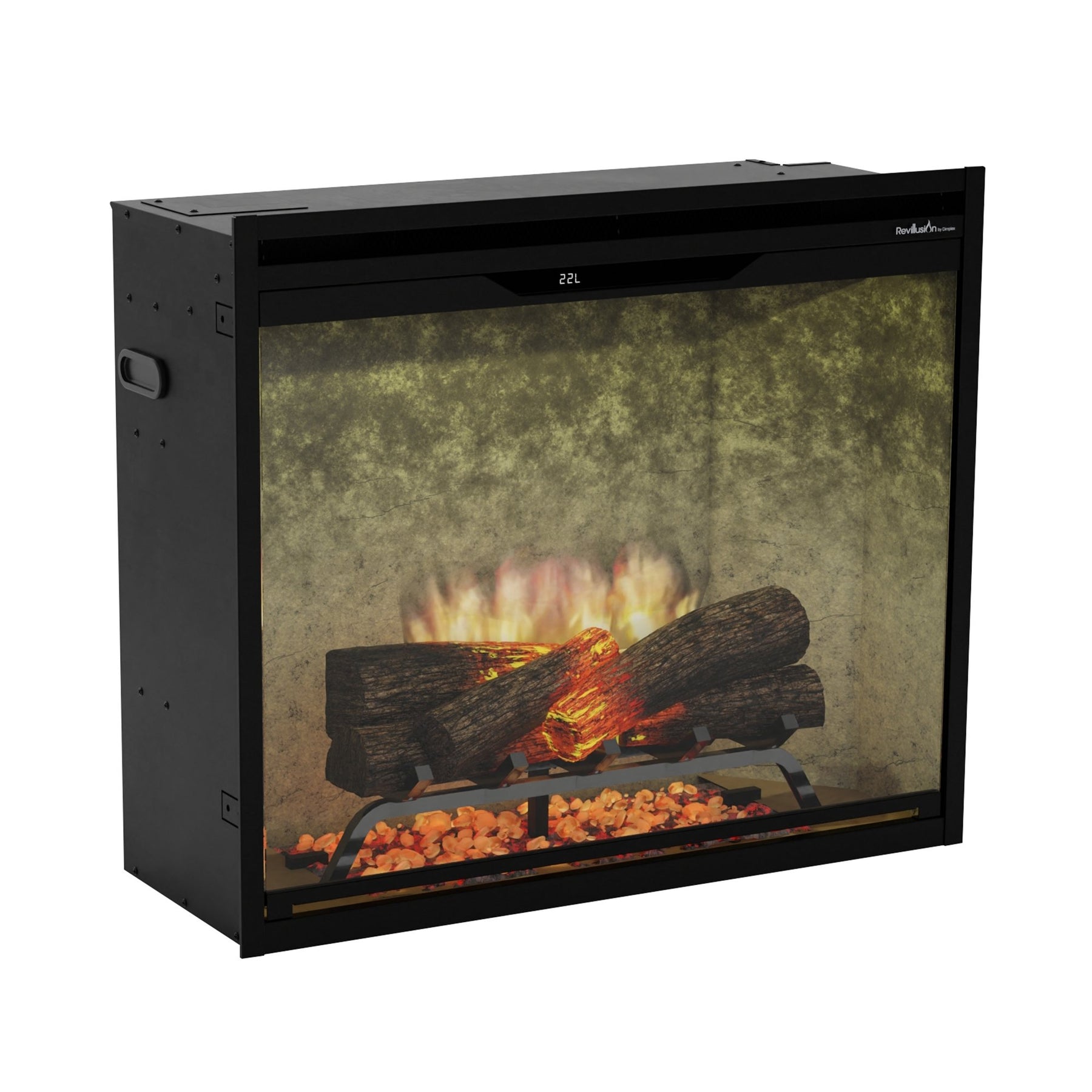 Dimplex Revillusion 30 inch Built-in Firebox - Weathered Concrete flame detail