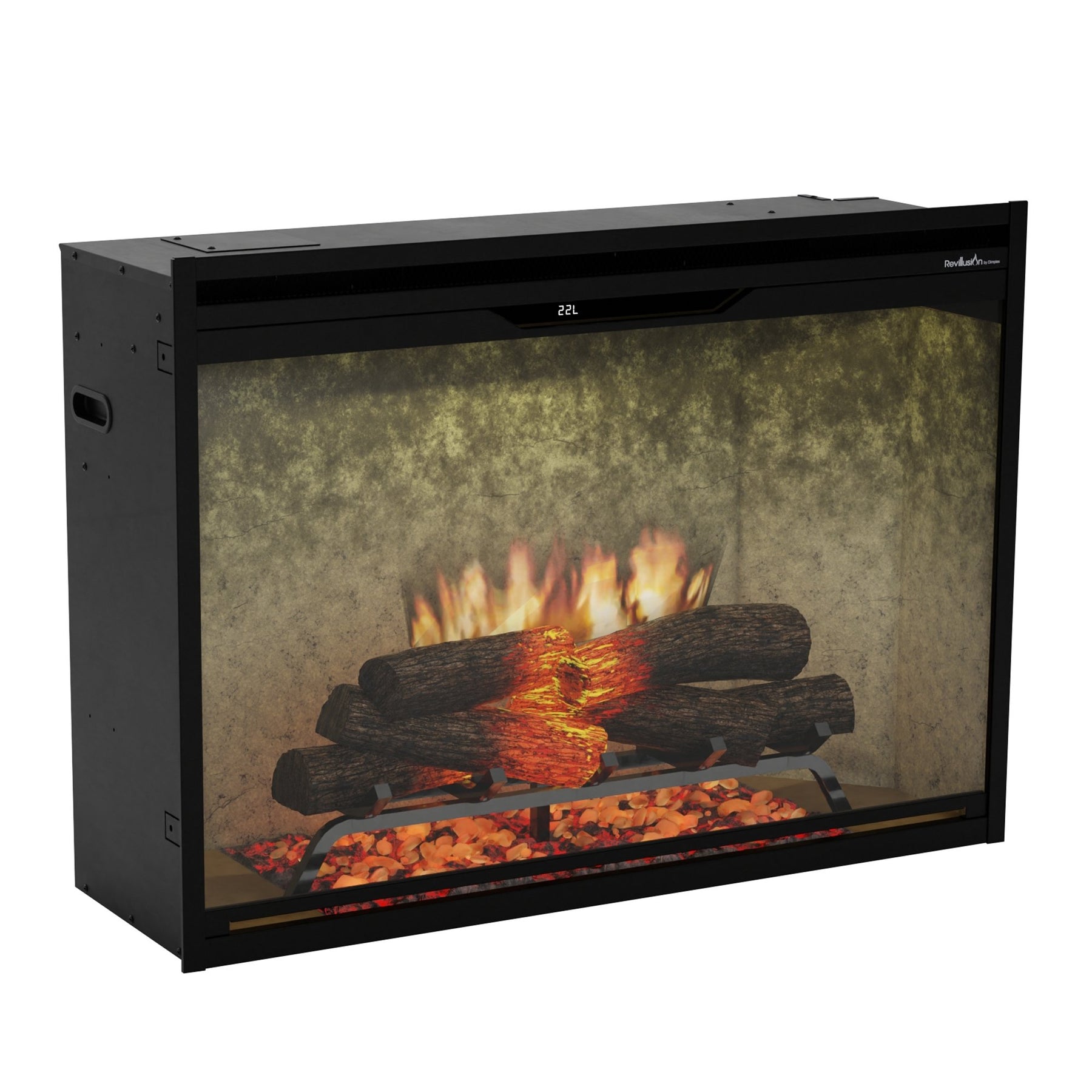 Dimplex Revillusion 36 inch Built-in Firebox - Weathered Concrete lifestyle view