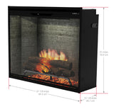 Dimplex Revillusion 36" Portrait Built-in Firebox - Neutral Brick