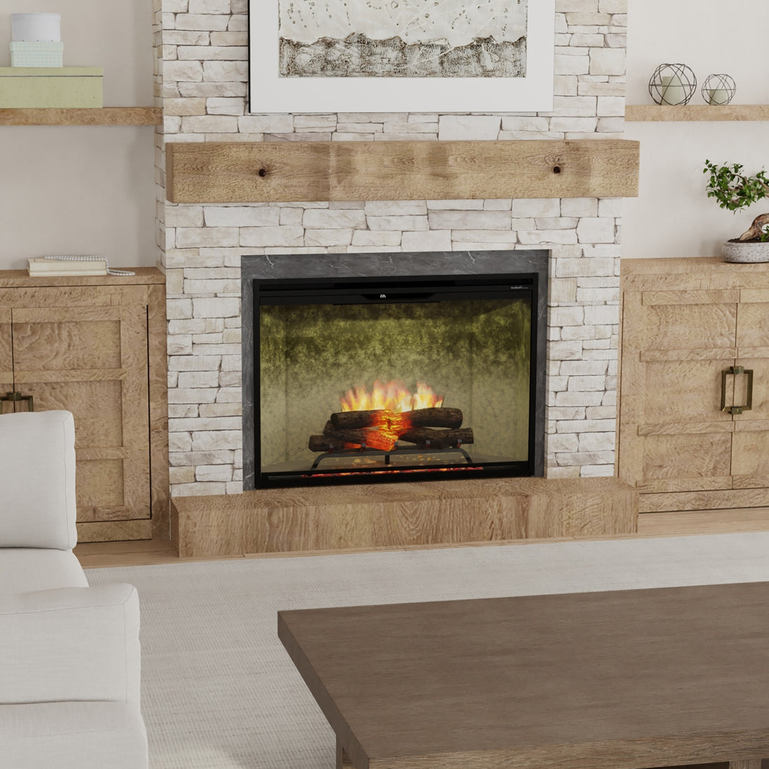Dimplex Revillusion 42" Built-in Firebox - Weathered Concrete