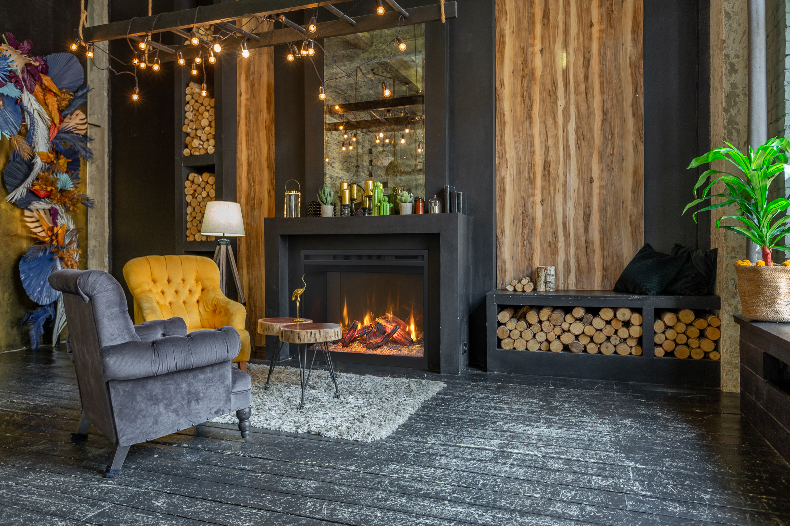Electric fireplace lifestyle