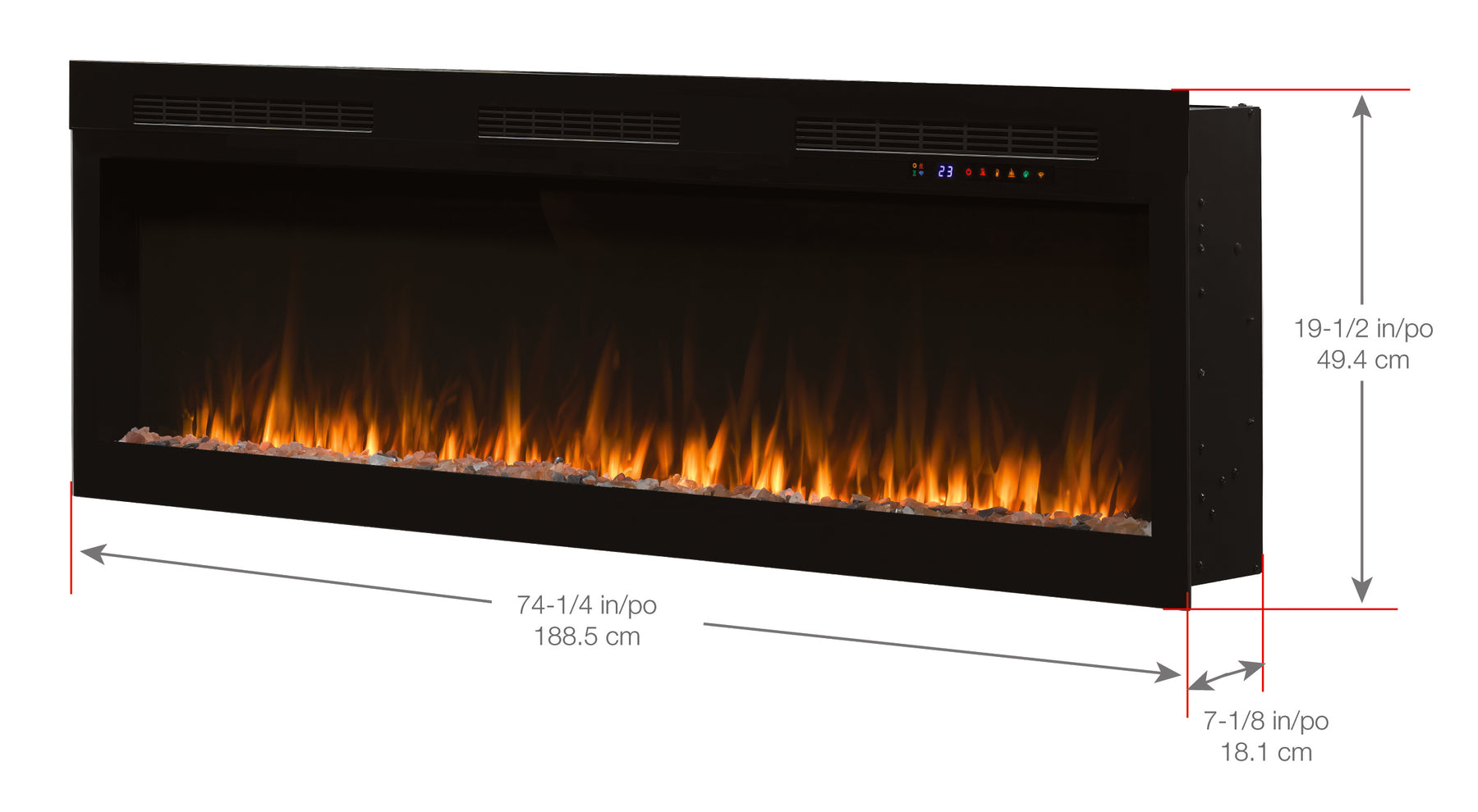 Dimplex Vital Sense 74 inch Linear Electric Fireplace product image