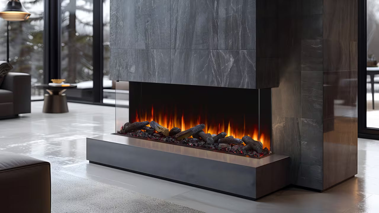 Simplifire Triton 65" Mulit-sided Electric Fireplace - SF-TR65