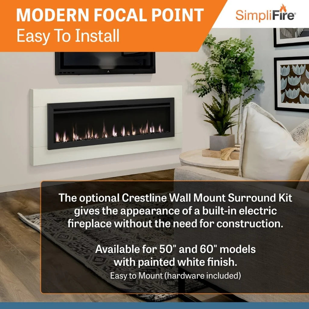 SimpliFire Allusion Slim electric fireplace installation