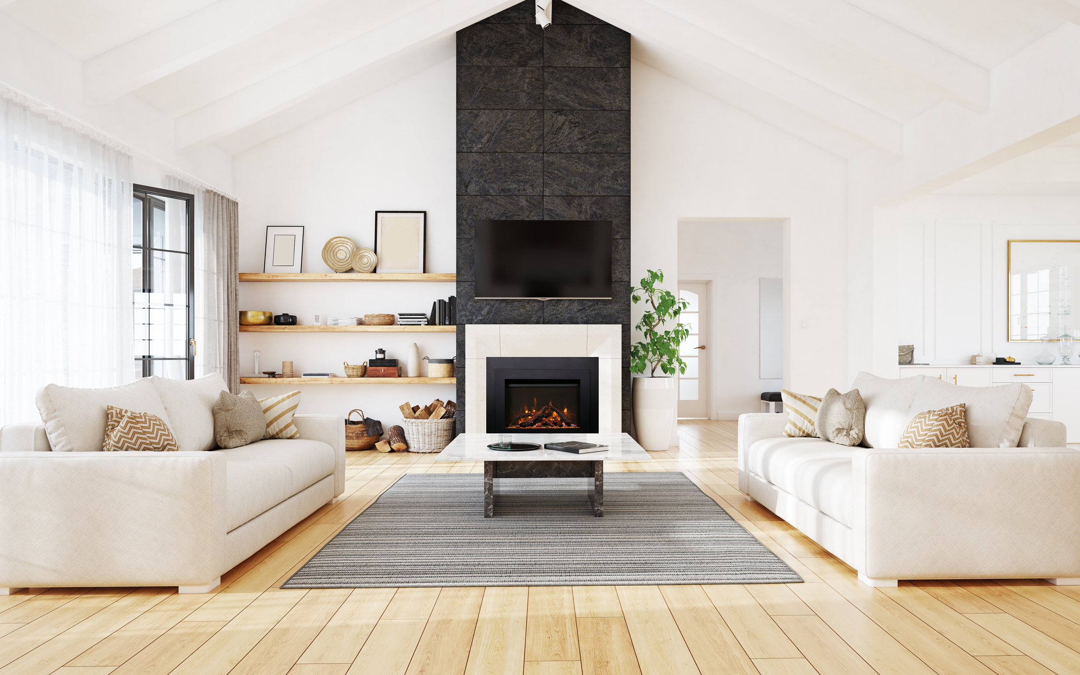 Electric fireplace lifestyle