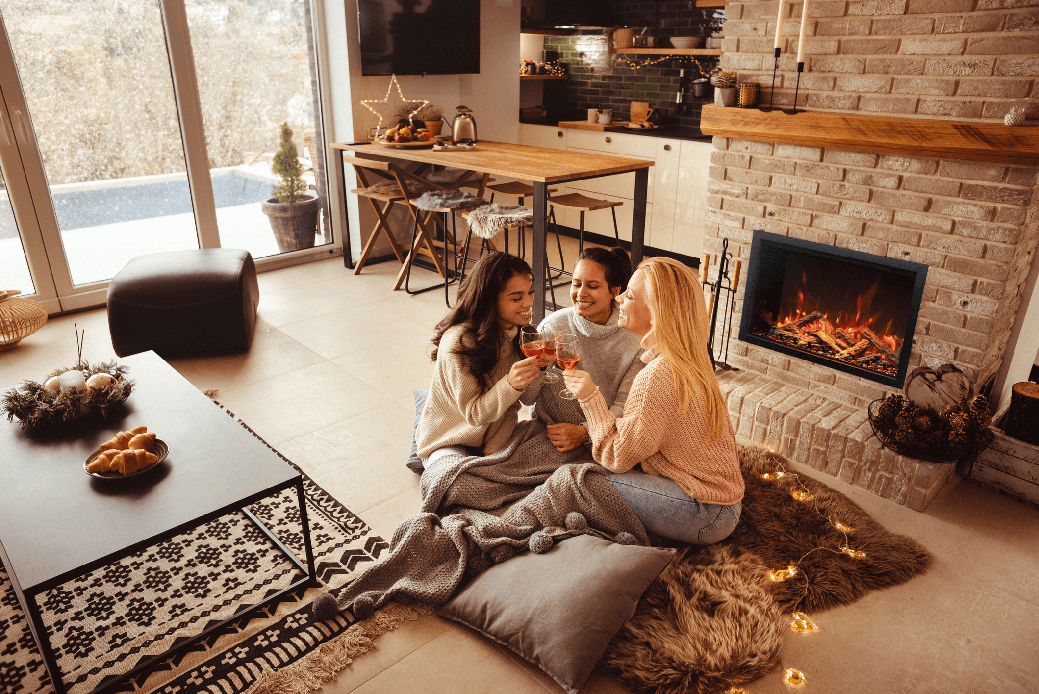 Electric fireplace lifestyle