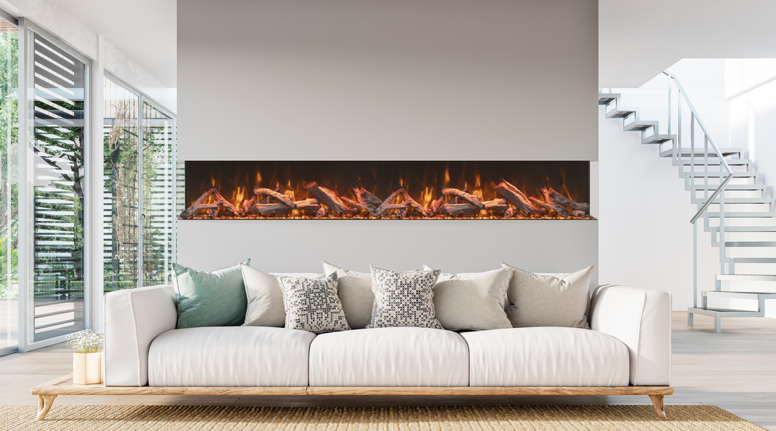 Amantii TRV-85-BESPOKE Smart Indoor/Outdoor 3-Sided Electric Fireplace