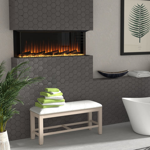 Dimplex Ignite Ultra 50" Linear Electric Fireplace In Bathroom - ULT50