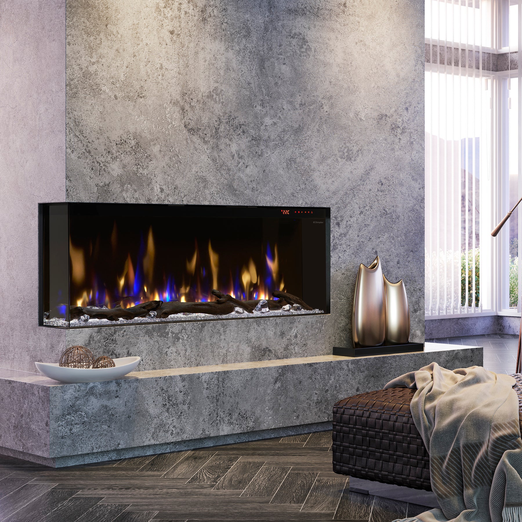 Dimplex IgniteXL Bold 50 inch Linear Electric Fireplace lifestyle view