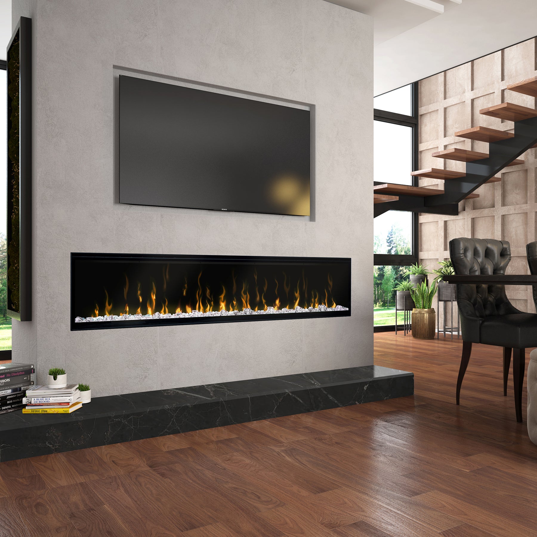 Dimplex IgniteXL 74 inch Electric Fireplace lifestyle view