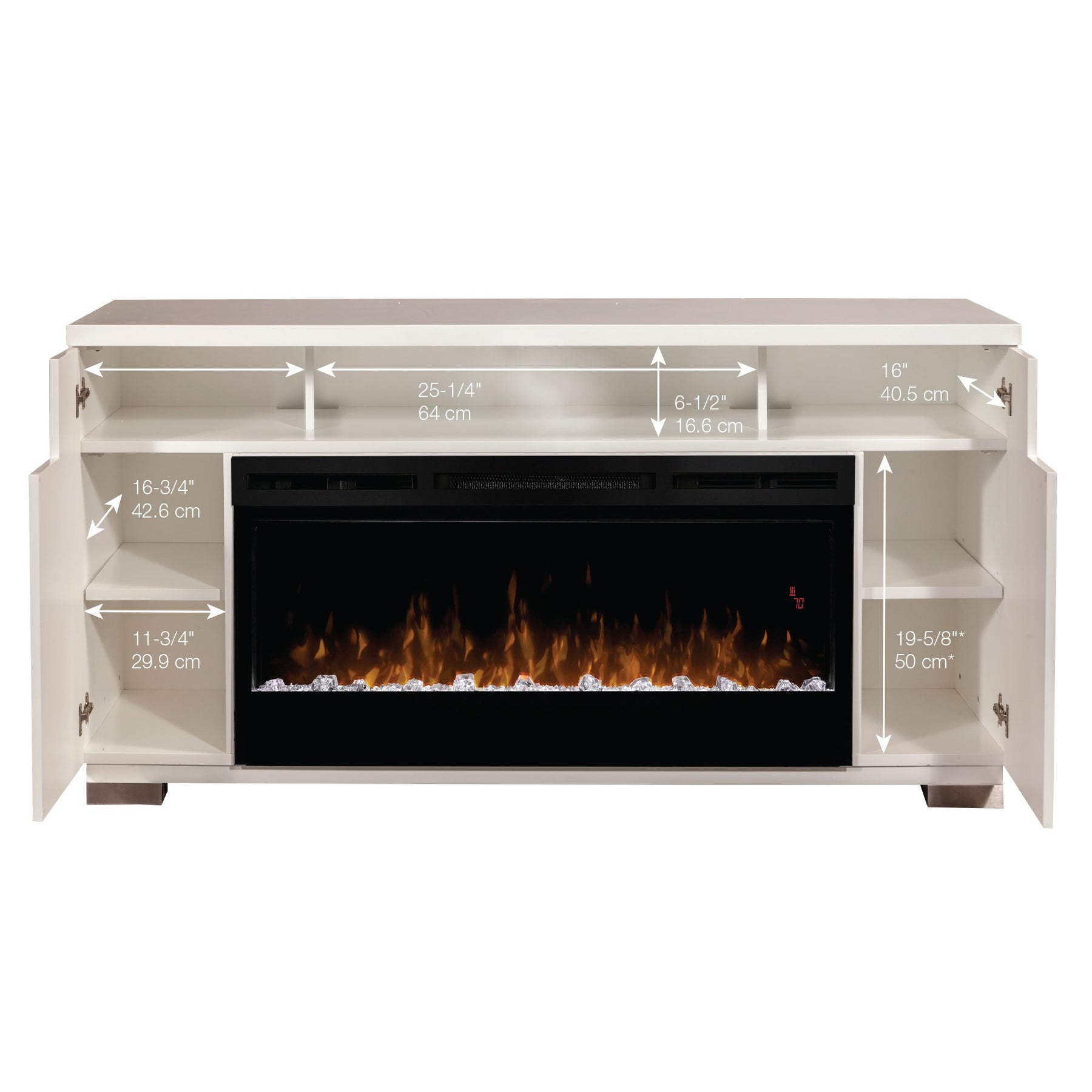 Dimplex Haley Media Console Electric Fireplace flame detail