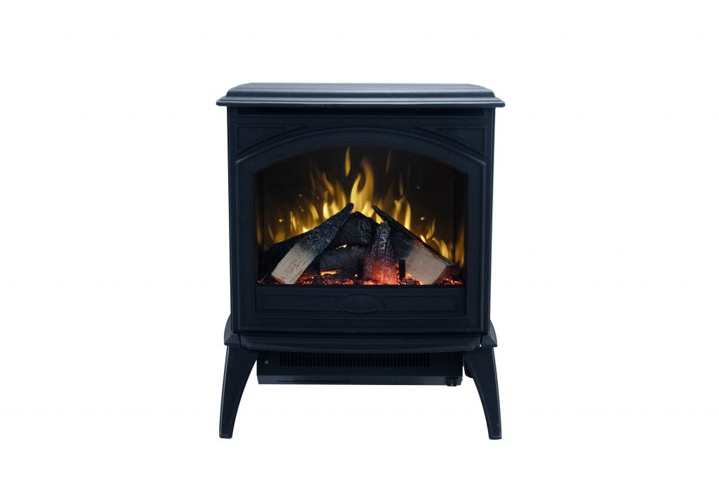 Amantii E50-HO Cast Iron Freestanding Electric Fireplace lifestyle view
