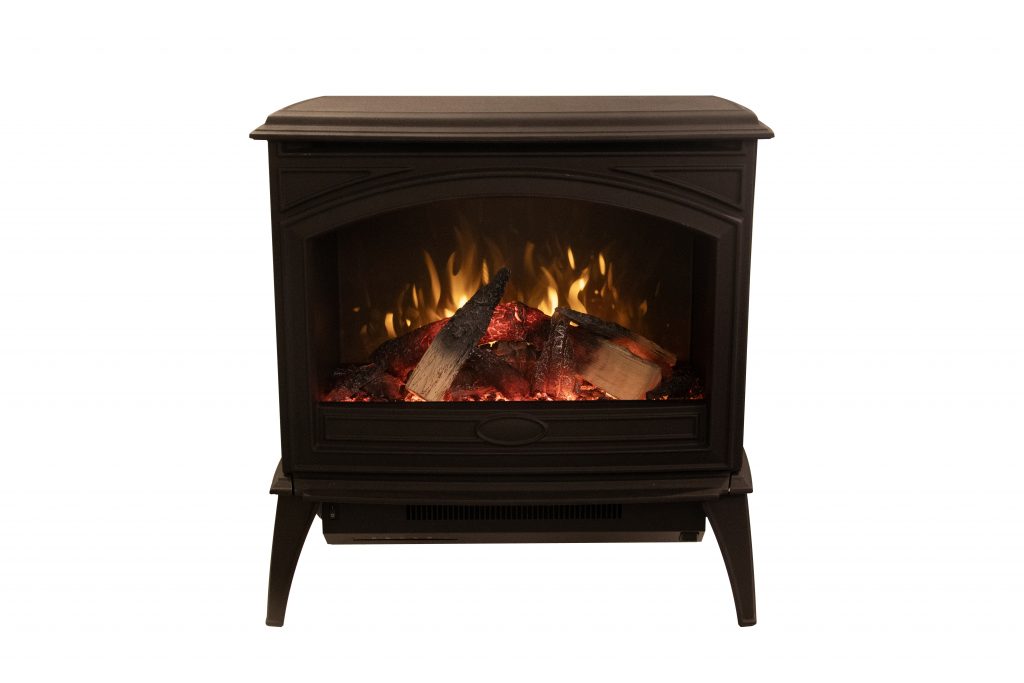 Amantii E70-HO Cast Iron Freestanding Electric Fireplace lifestyle view