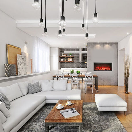 Amantii Symmetry 42 XT electric fireplace lifestyle installation