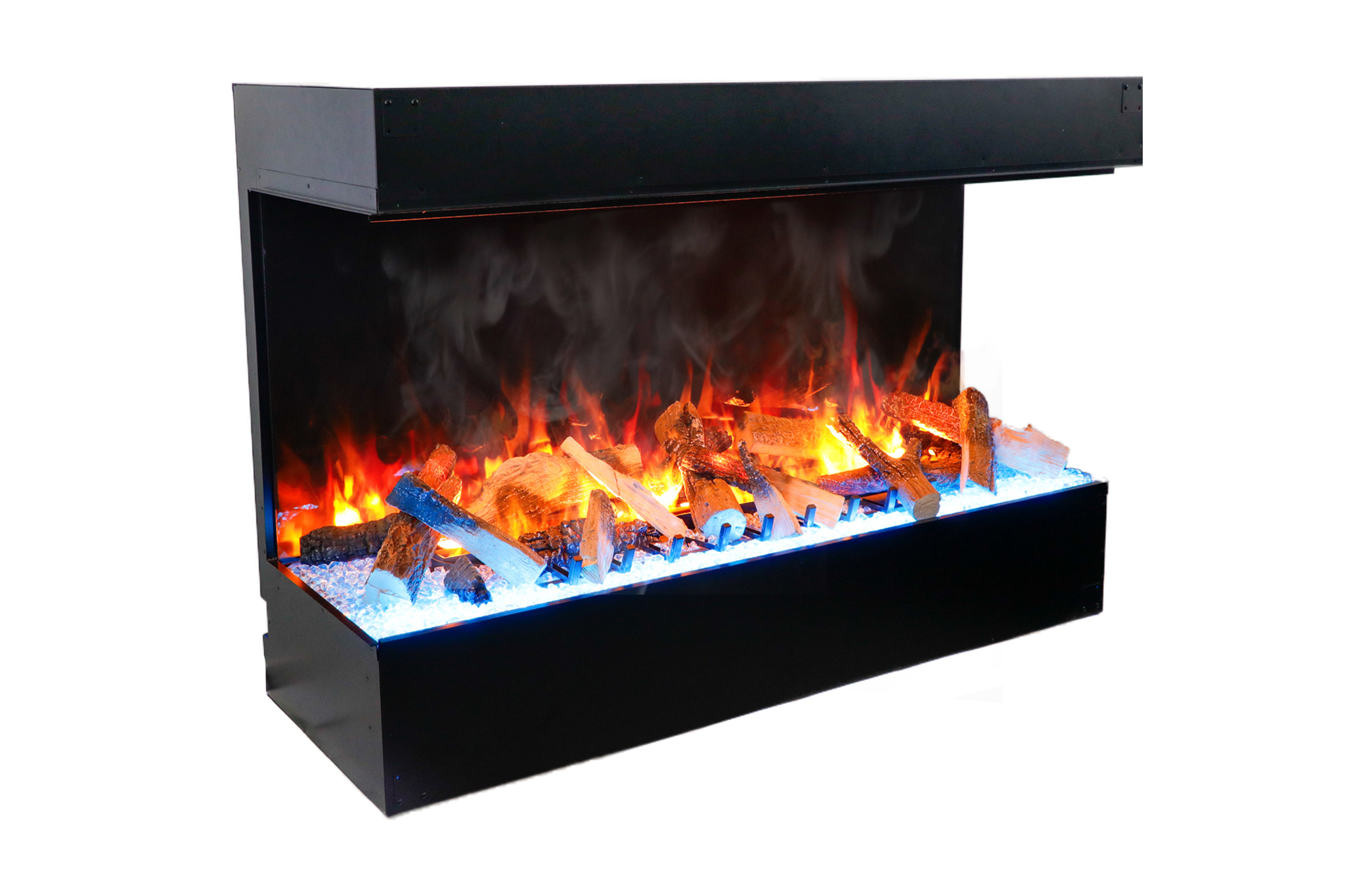 Amantii Signature 55 inch TruView Series 3-Sided Electric Fireplace flame detail