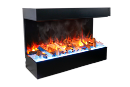 Amantii Signature 55 inch TruView Series 3-Sided Electric Fireplace flame detail