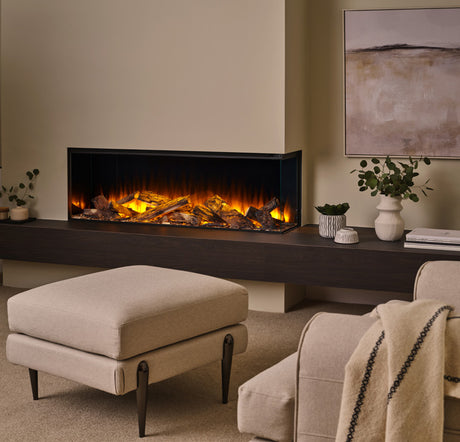 British Fires 48 inch The New Forest 1200 Black Edition Electric Fireplace