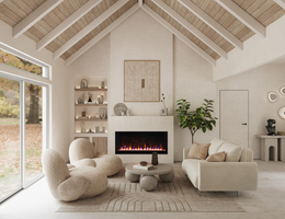 Amantii Evolution 50 inch Fire & Ice Linear Electric Fireplace lifestyle view