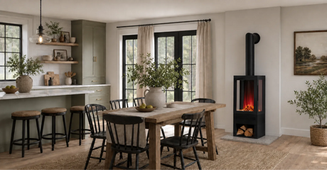 British Fires Bramshaw Black Edition electric stove - official lifestyle image