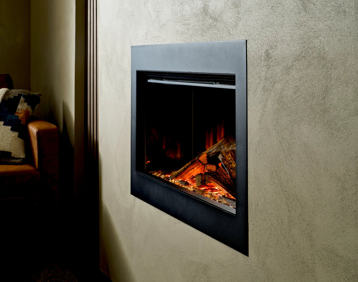 British Fires 36 inch Ashlett Black Edition electric insert - official lifestyle image