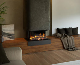 British Fires 26 inch Ashlett Black Edition electric insert - official lifestyle image