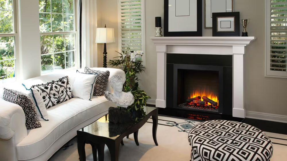 SimpliFire 30 inch Built-In Electric Fireplace lifestyle view