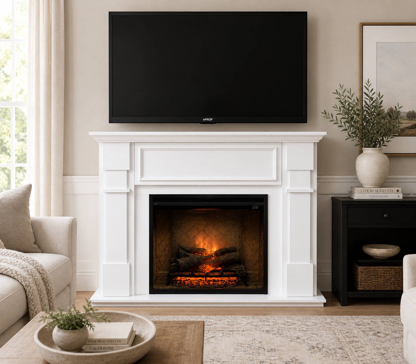 Electric fireplace lifestyle