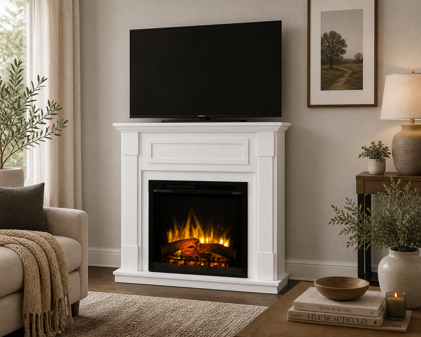 Electric fireplace lifestyle