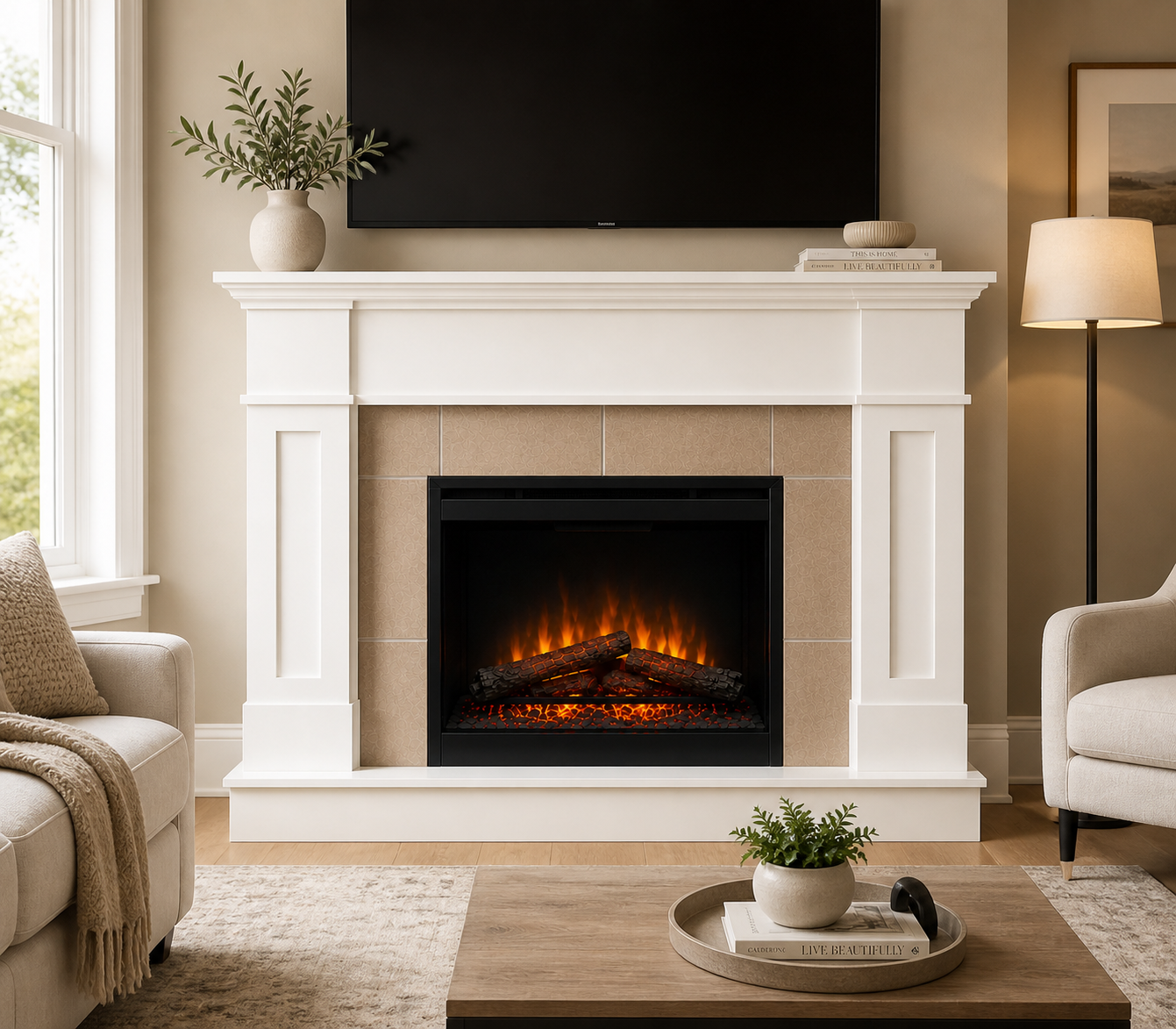 Electric fireplace lifestyle