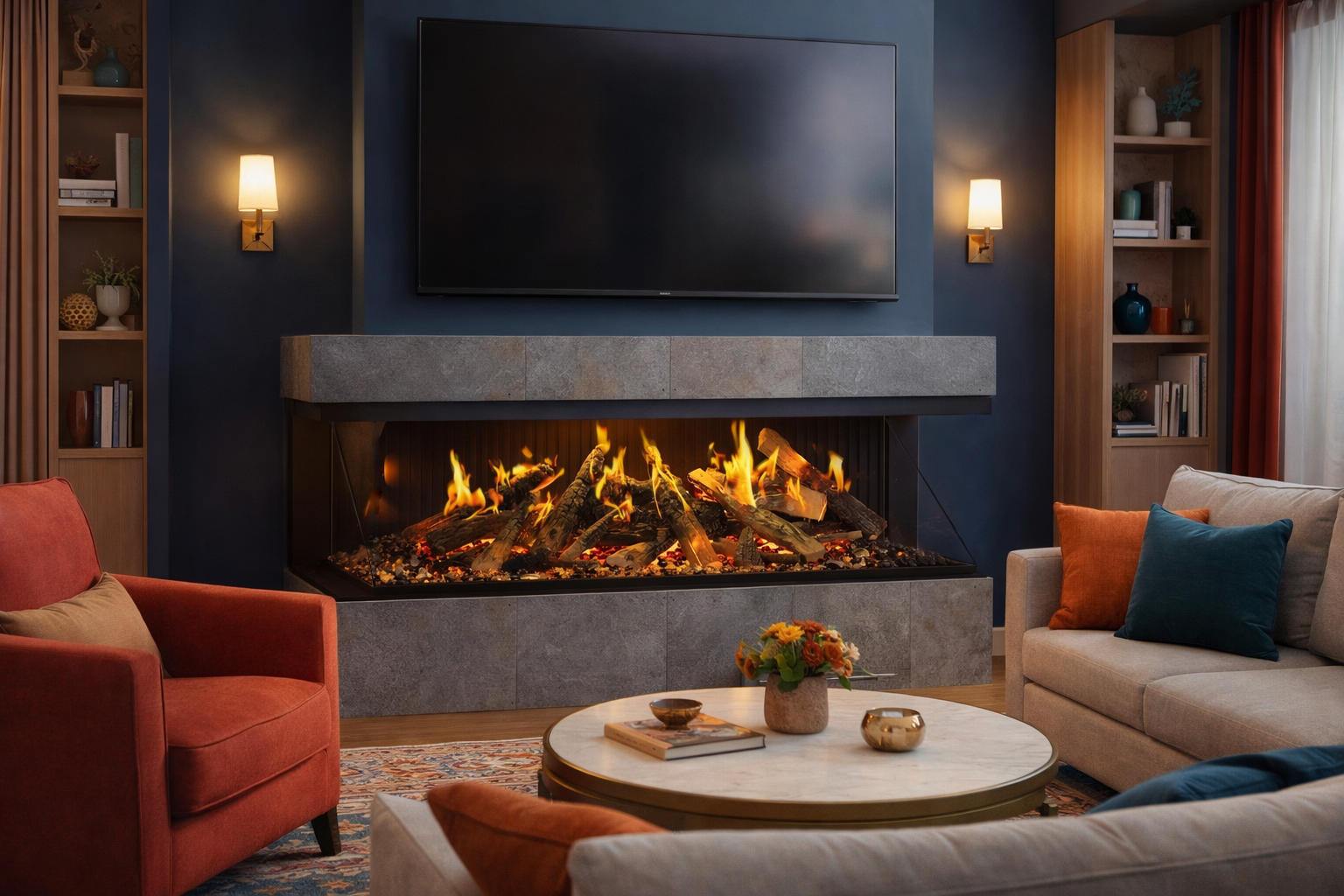 Electric fireplace lifestyle