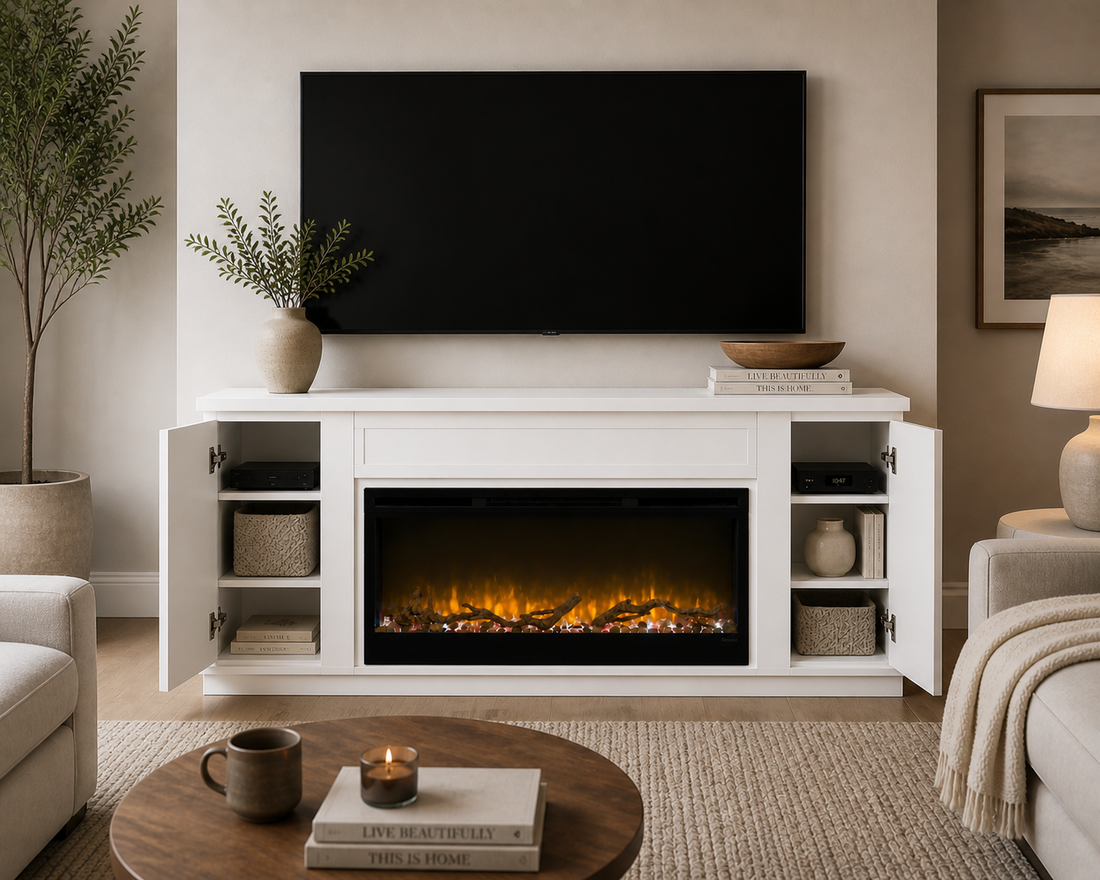 The Mystic Custom Designed Media Console in White