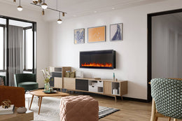 Napoleon Astound 42 SlimMount electric fireplace wall-mounted in a living room