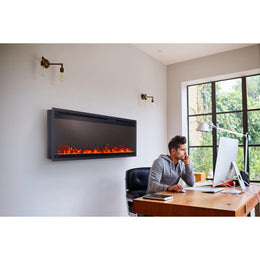Napoleon Astound 50 SlimMount electric fireplace in an office setting