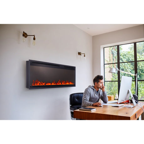 Napoleon Astound 50 SlimMount electric fireplace in an office setting