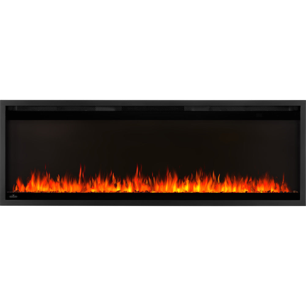 Napoleon Astound 50 SlimMount electric fireplace with Topaz media and orange flame