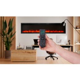 Napoleon Astound 74 SlimMount electric fireplace with included remote control