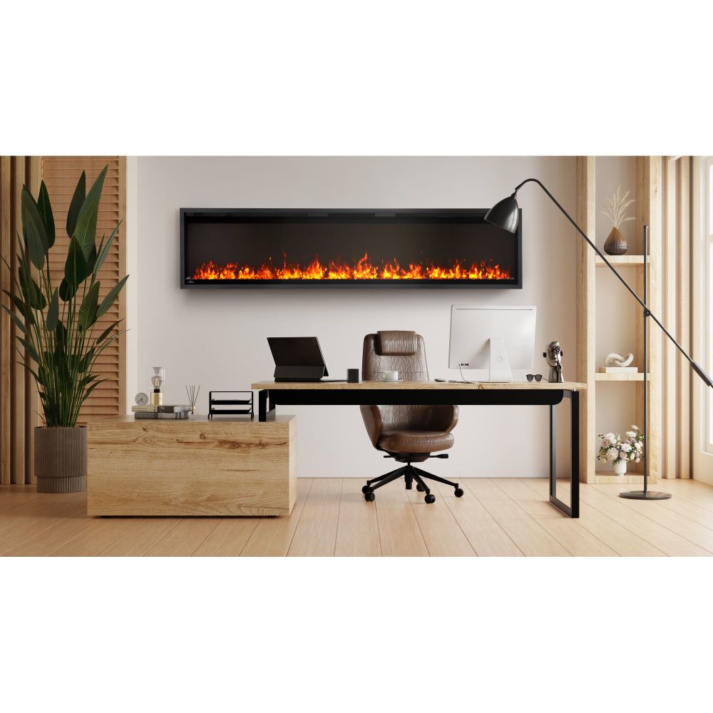 Napoleon Astound 74 SlimMount electric fireplace wall-mounted with Topaz media