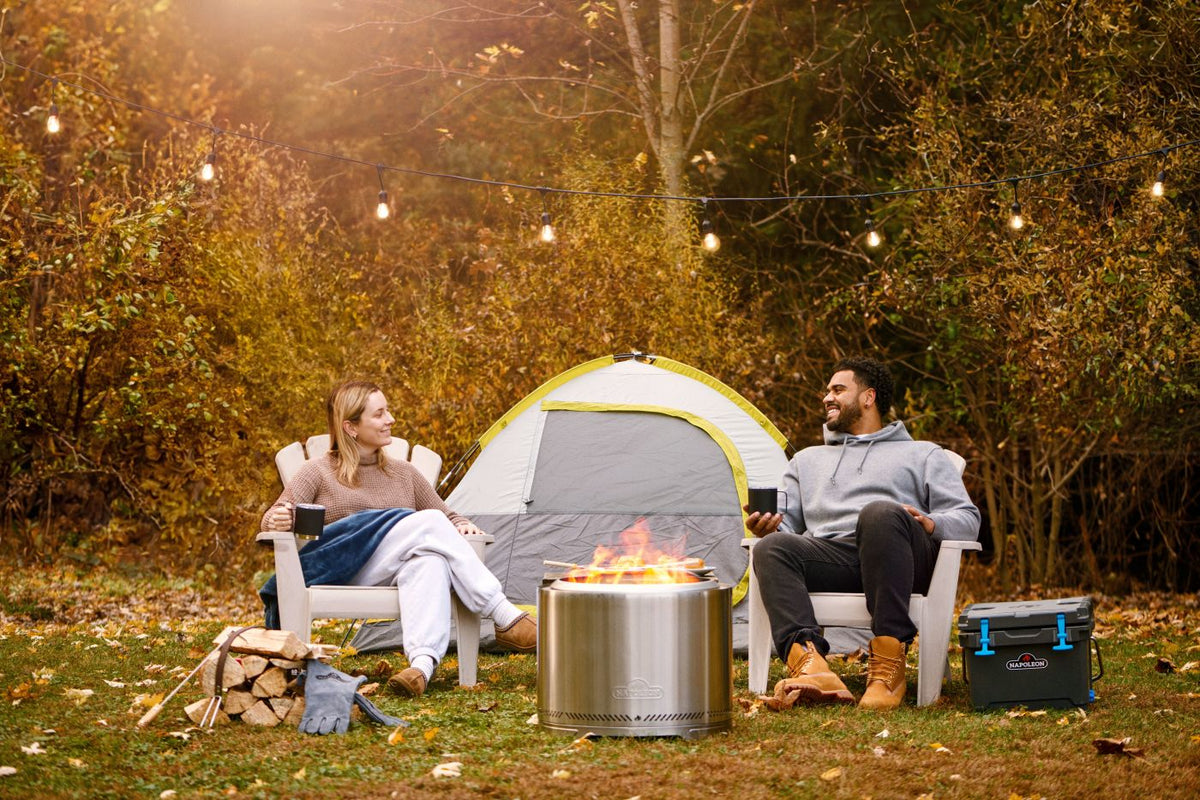 Napoleon Timberwolf 22-inch stainless steel smokeless fire pit outdoor lifestyle